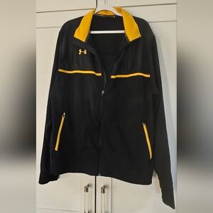 Under Armour Black Jacket with Yellow Highlights Large Like New